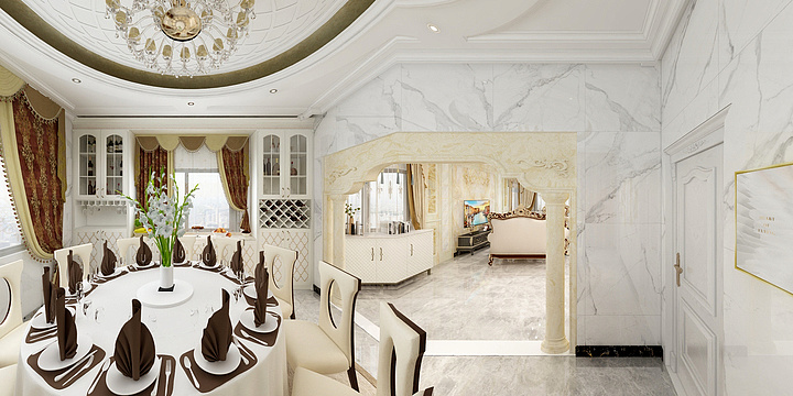 专注设计美学|品味实景落地-杨花欧式别墅-副本-装修设计方案