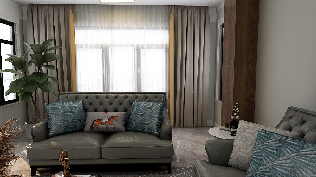 家装3D效果图-骧龙国际-装修设计方案