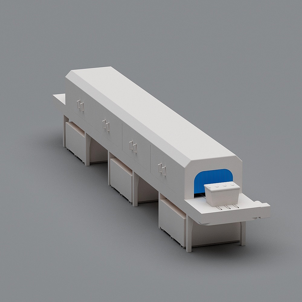 隧道式清洗机3D模型
