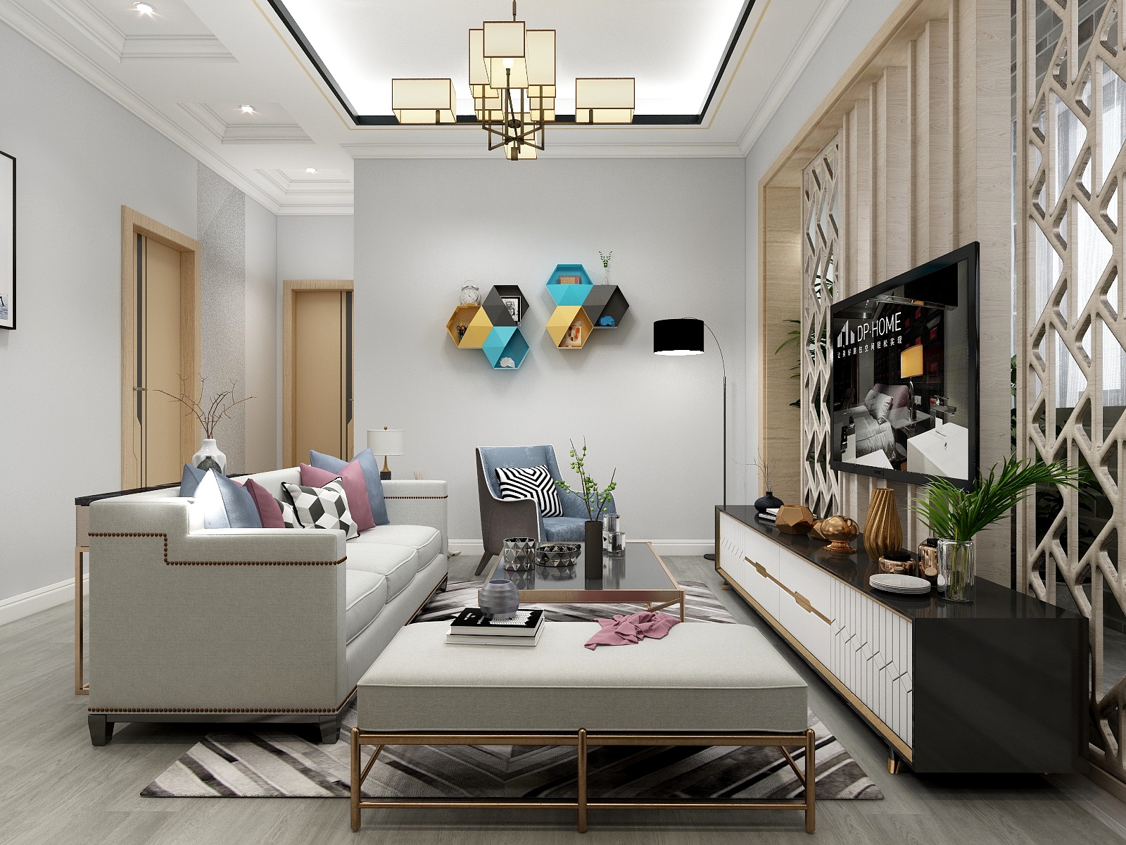 逸行-瑞和园89.50㎡B户型3室2厅1卫-装修设计方案