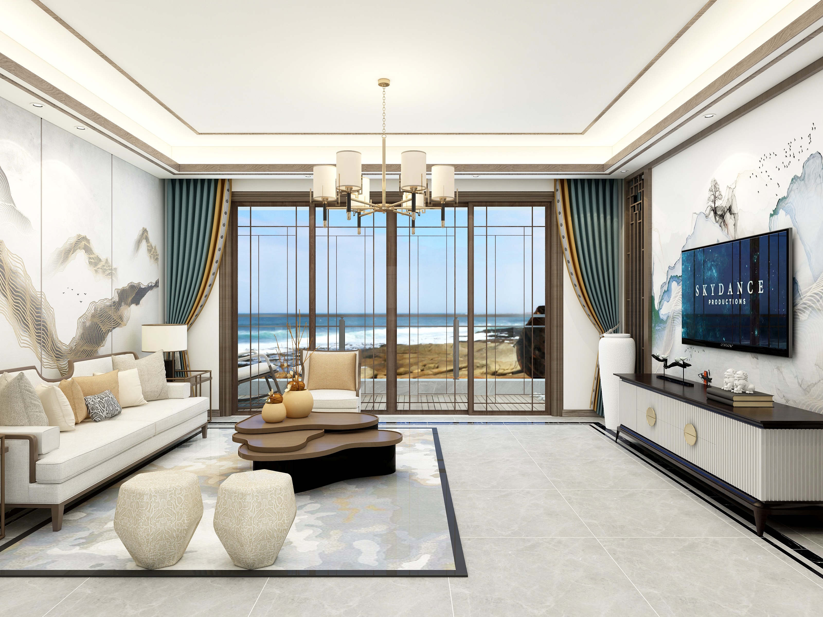 0林圆0-翡翠山湖三期臻萃园新中式效果设计-装修设计方案