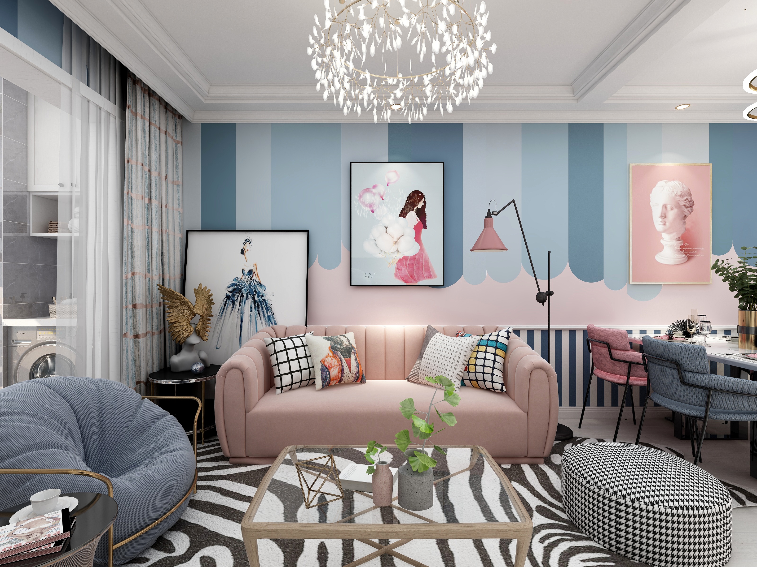 祥和居装饰设计柳大帅-德信海德公园83.00㎡A2’3室2厅1卫1厨-装修设计方案