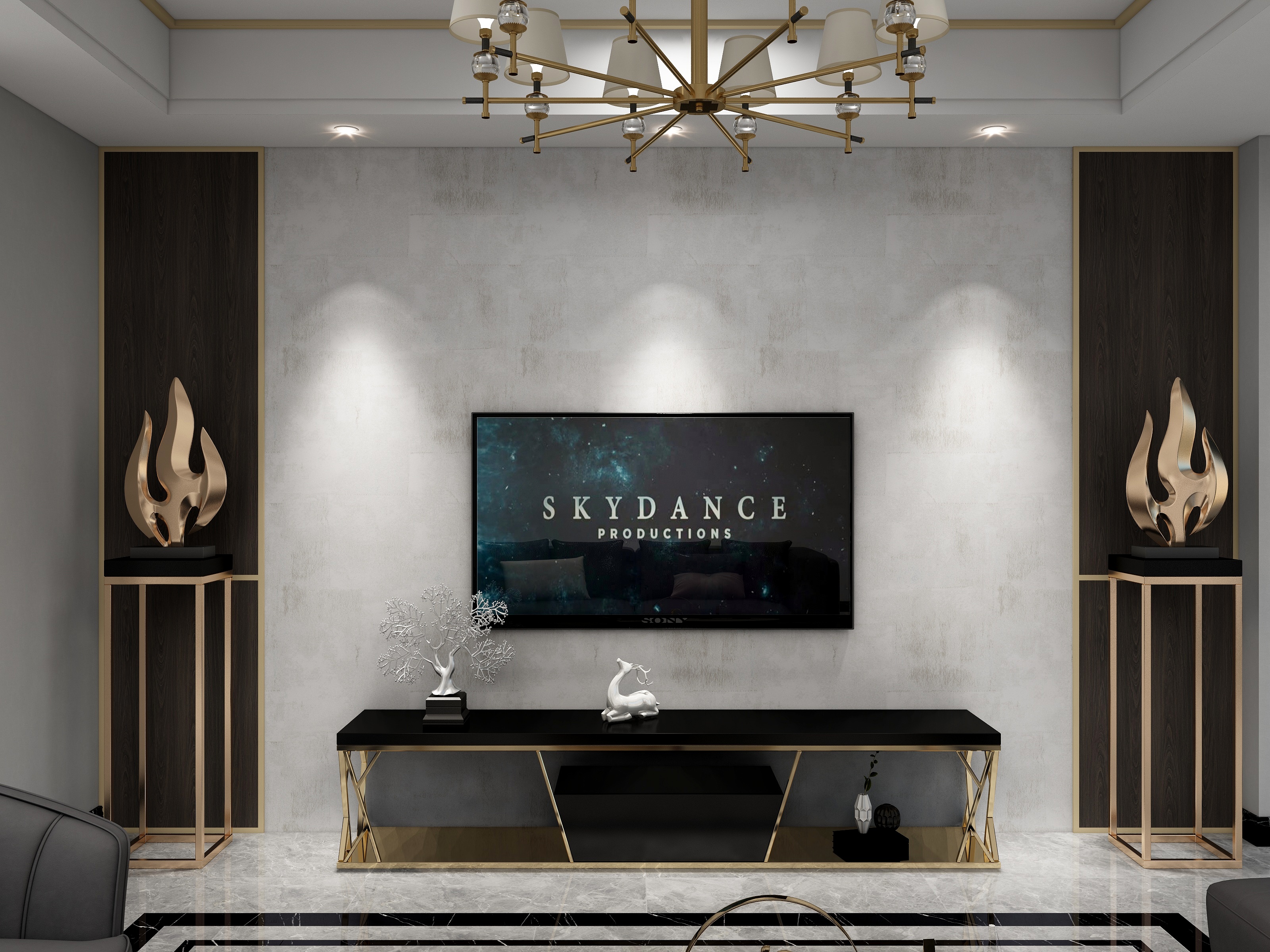 皓创装饰-大溪地洋房现代轻奢-装修设计方案