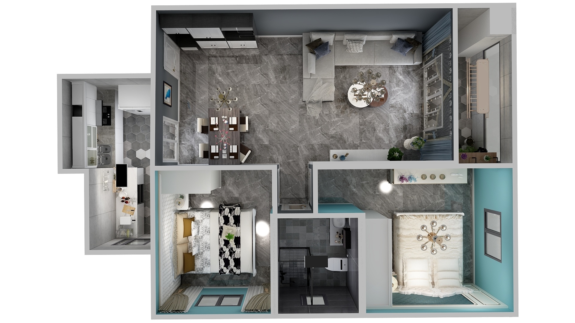 20w毛坯房风格-中昌如意城-装修设计方案