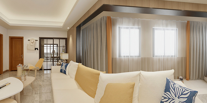 叶大明fhEe-瑞和园89.50㎡B户型3室2厅1卫-装修设计方案