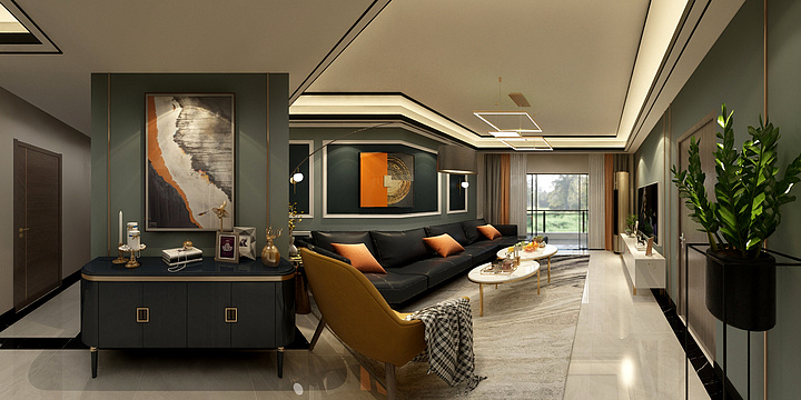 潮上居空间设计吴怡波-CSJ-02户型-轻奢风-装修设计方案