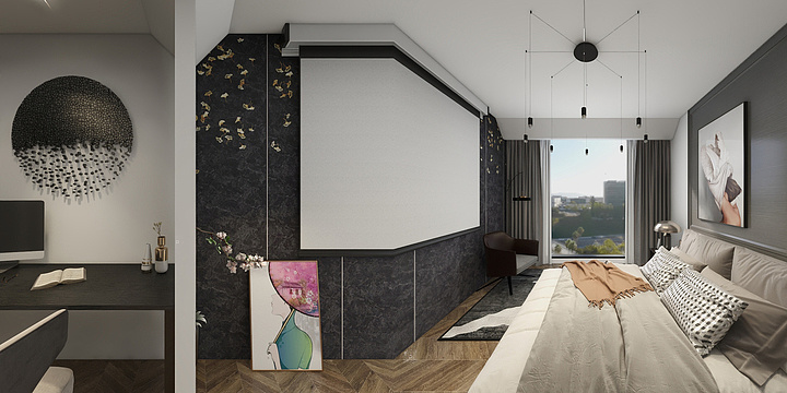 在栖全案设计中心-68平方轻奢公寓-装修设计方案