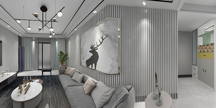 昂客装饰-模型银杏湾7-2-205-装修设计方案