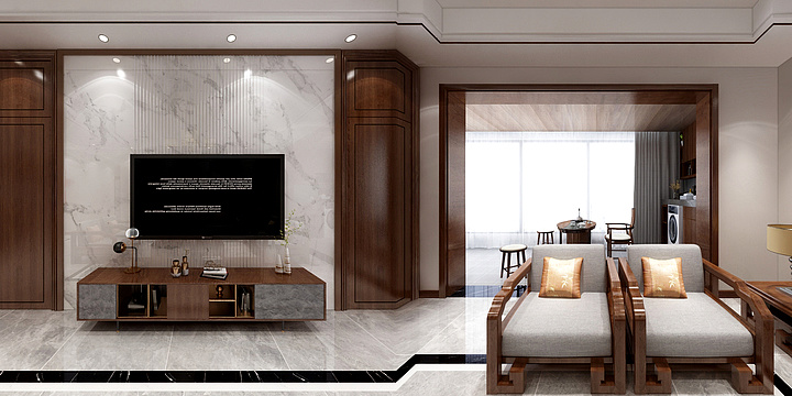 Z|Designer|-信达美墅新中式-装修设计方案