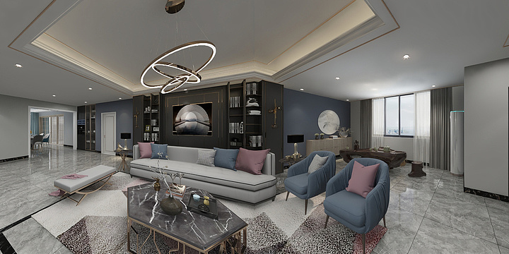 三哥18276817650-轻奢风格效果图-装修设计方案