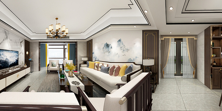 设计讲谭-新中式-复式楼-装修设计方案