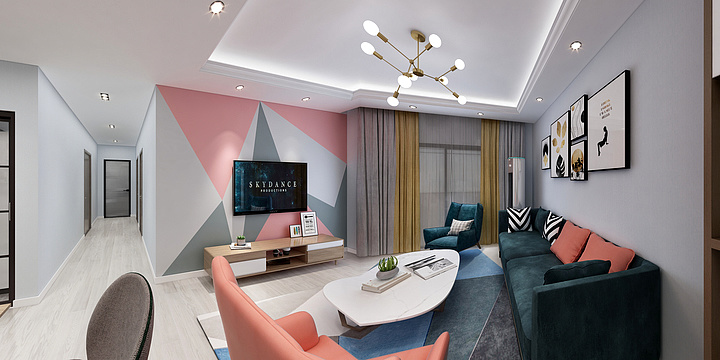 未来装饰一阿甘-德信海德公园83.00㎡A2’3室2厅1卫1厨-装修设计方案