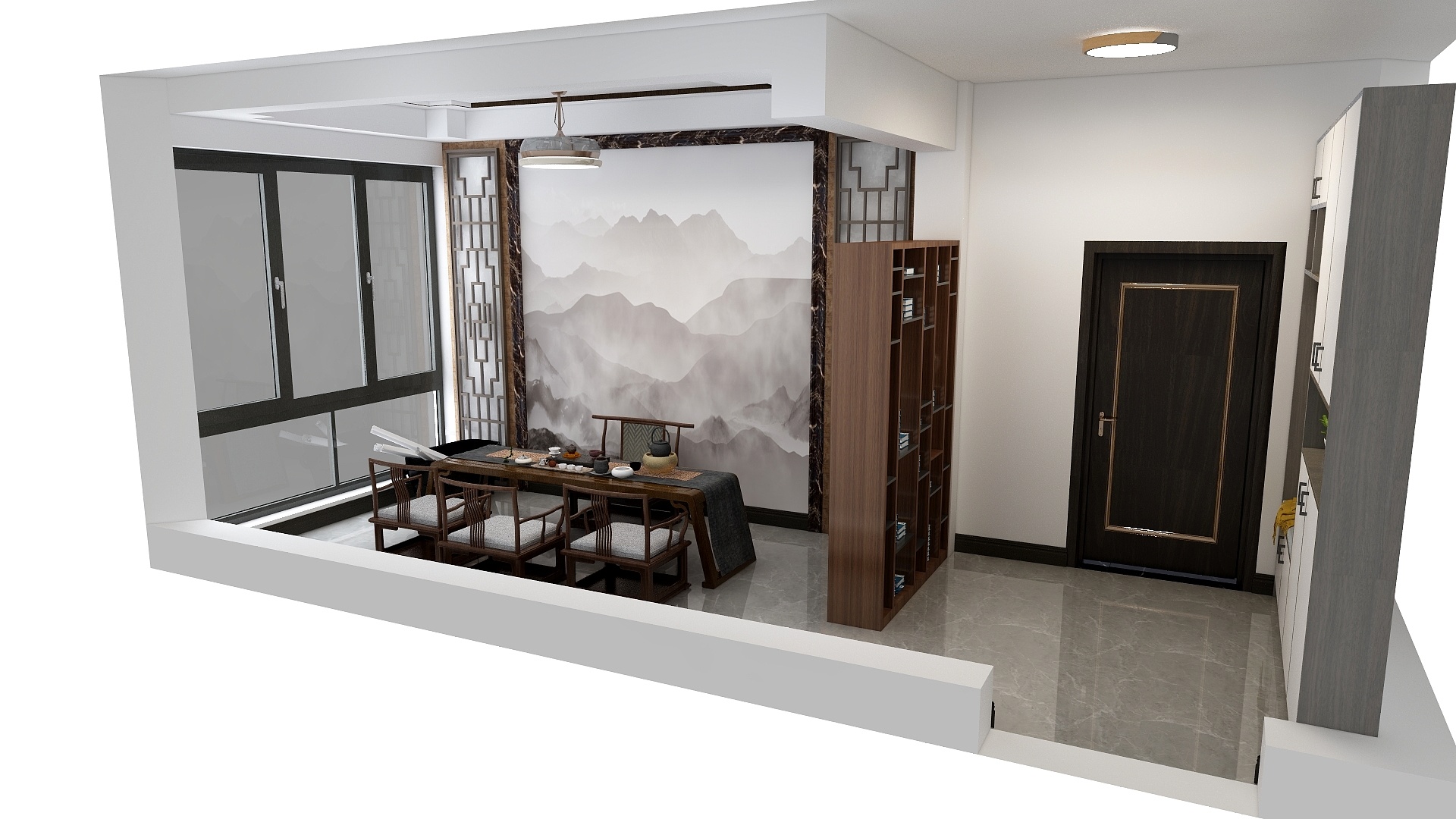 小周的设计-茶室-装修设计方案