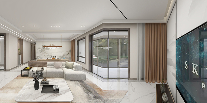 高邻清-《百川》现代禅意|180m²三居大平层-装修设计方案