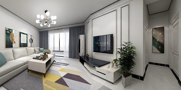 Nature♛-傲湖小区120-装修设计方案