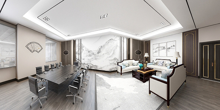 邹朔尧-董事长办公室-副本-装修设计方案