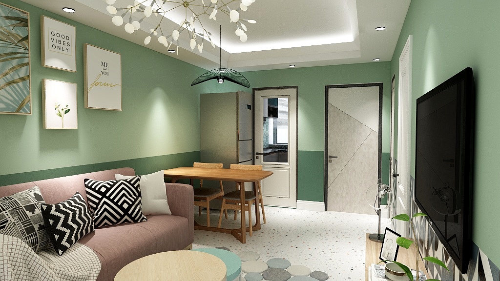 豫美-快搭智能设计50平方户型-装修设计方案