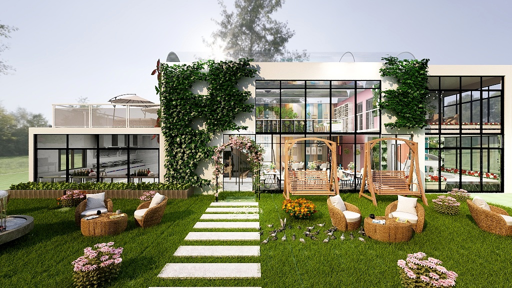 ZYs12-花园餐厅-装修设计方案