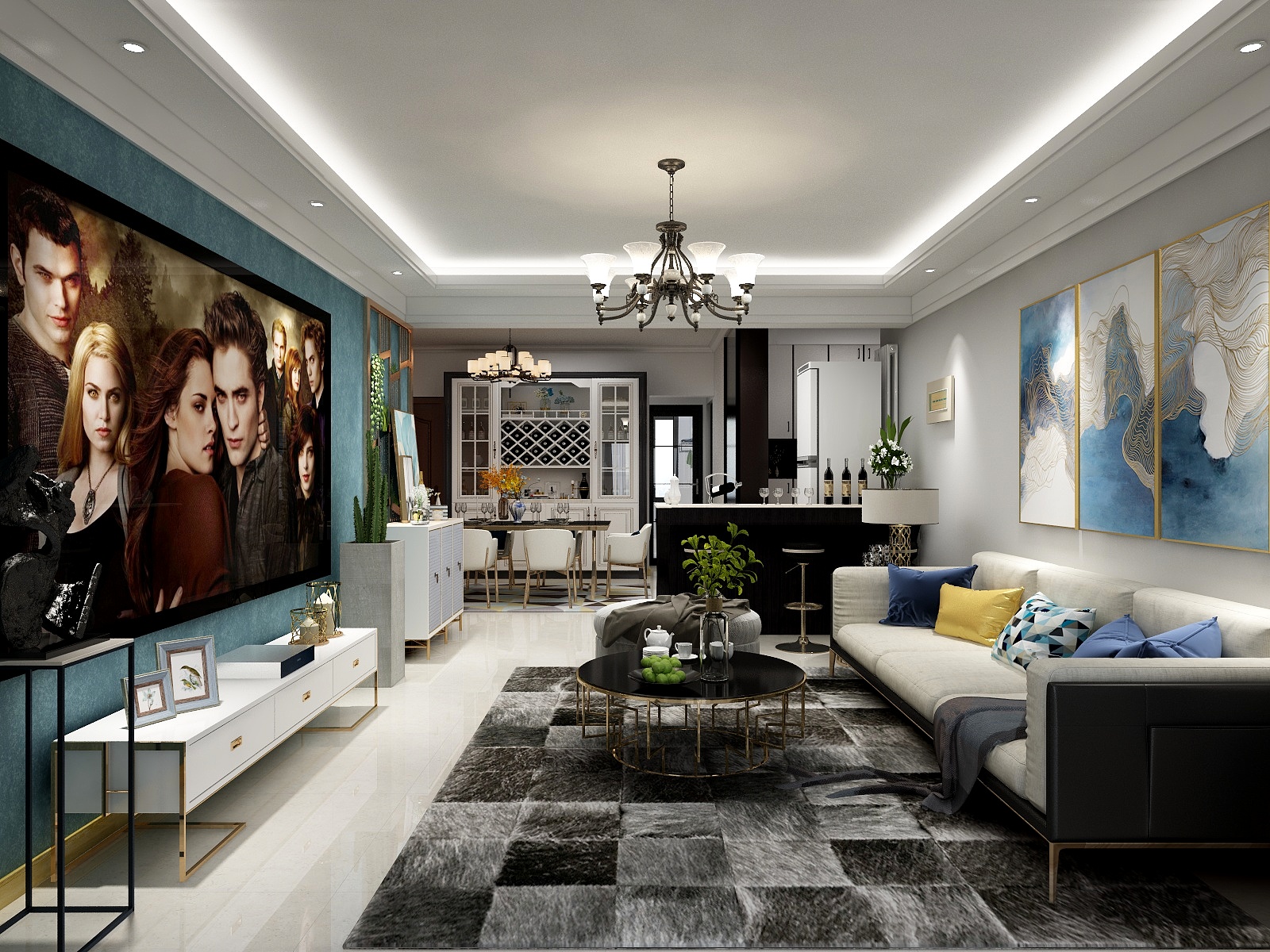 阳光带鸟语-博澳福泽门1号楼1单元15层-M-装修设计方案