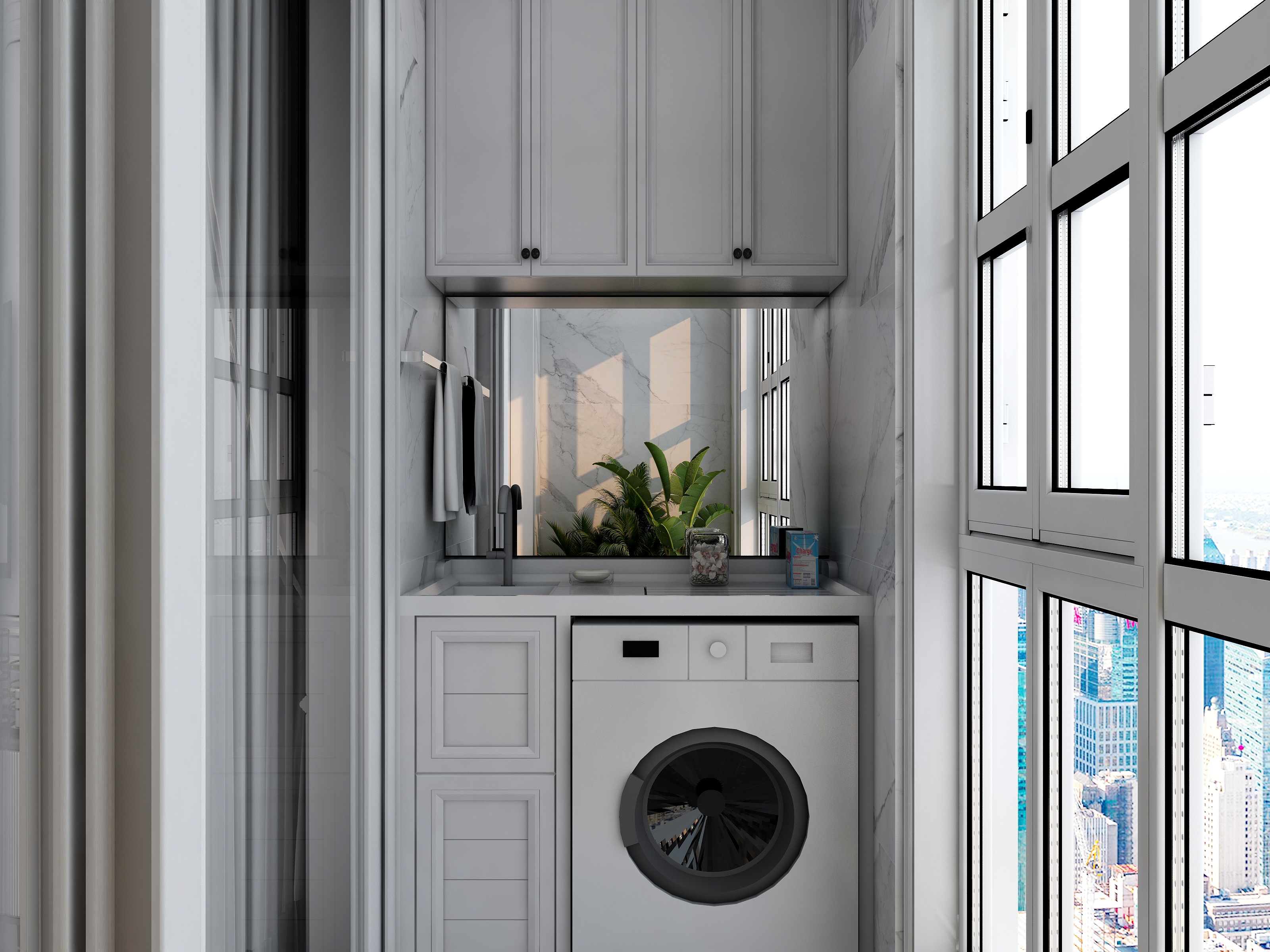 潮州设计师阿龙-80平美式三居装修效果图