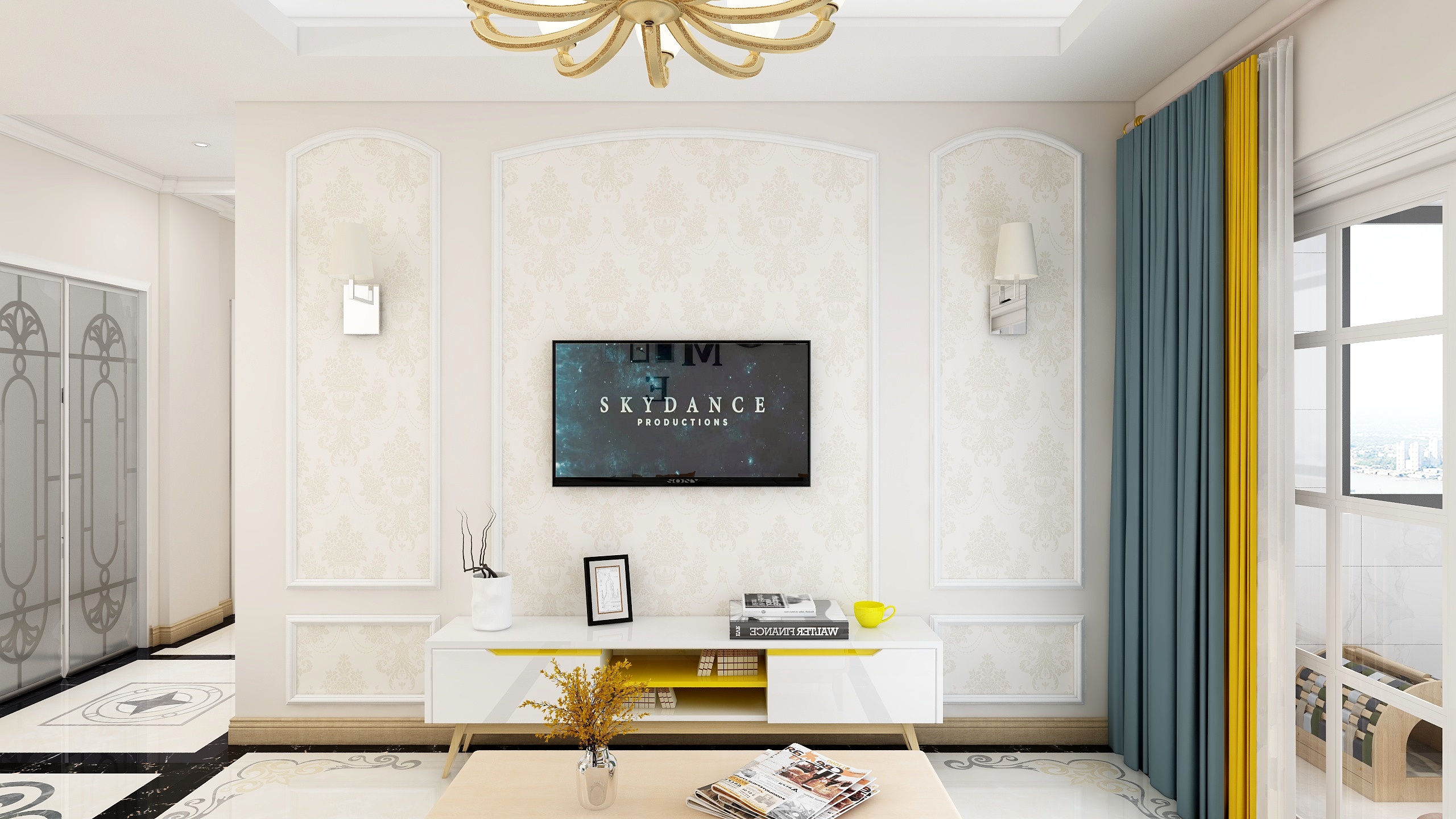 孙可欣-德信海德公园83.00㎡A2’3室2厅1卫1厨-装修设计方案