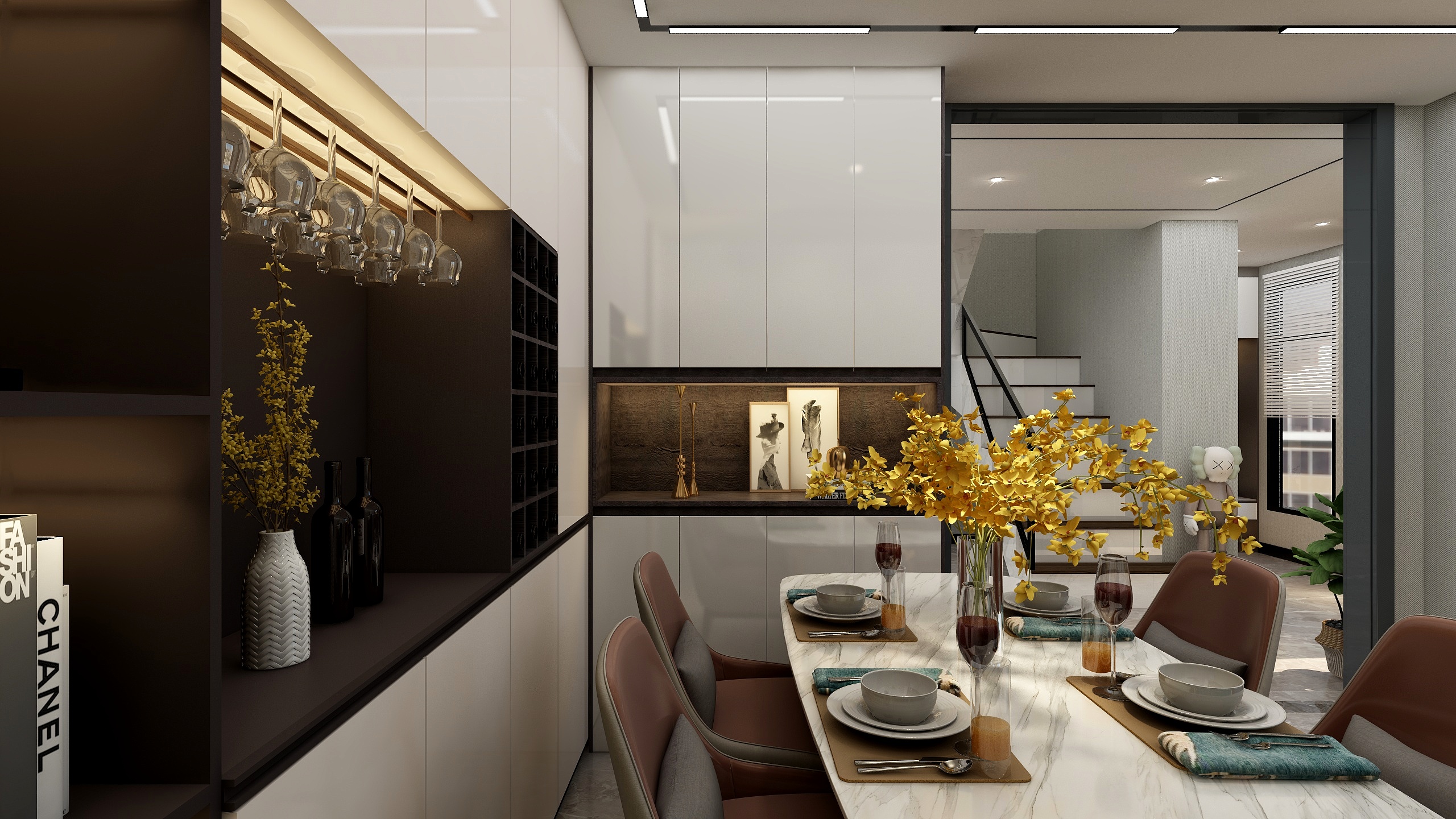 刘月-《别墅》现代轻奢装修效果图