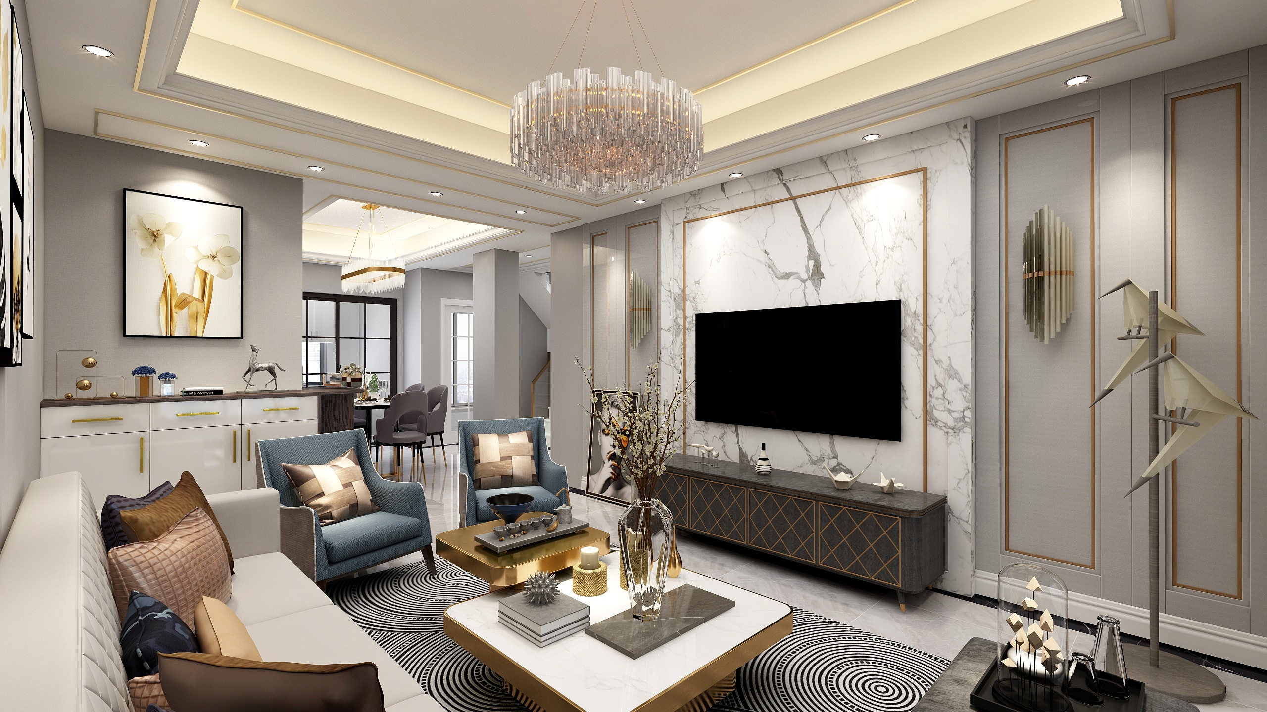 sn毅凡-奥园15-2-602简约轻奢-装修设计方案