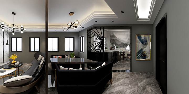 实创装饰有限公司-瑞和园89.50㎡B户型3室2厅1卫-装修设计方案