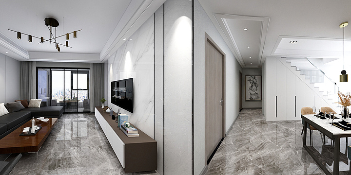 周维设计-理想城市花园600-1#602现代-装修设计方案