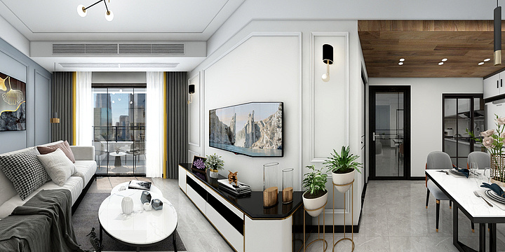 李港18716460637-月亮湾1-23-7效果图-装修设计方案