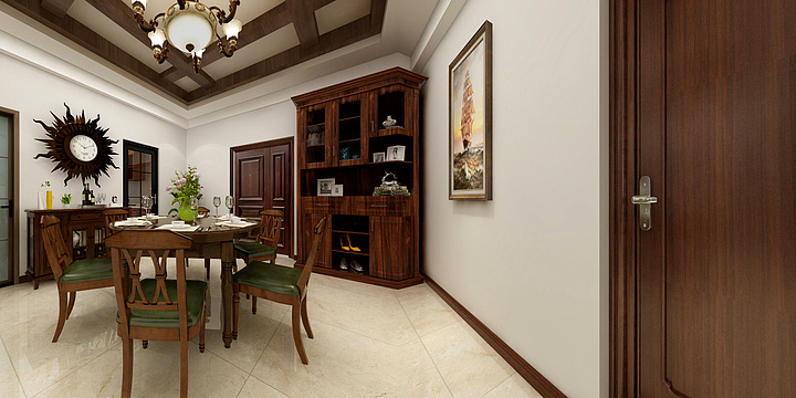 F高端设计-部队大院美式设计-装修设计方案