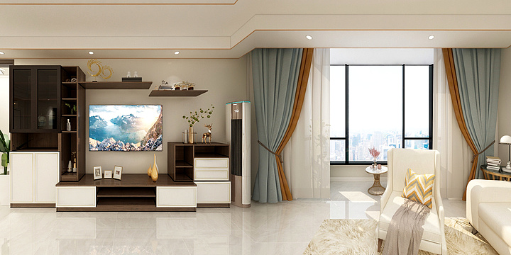 蓝胖子不是猫-锄沟小区-现代简约1-装修设计方案