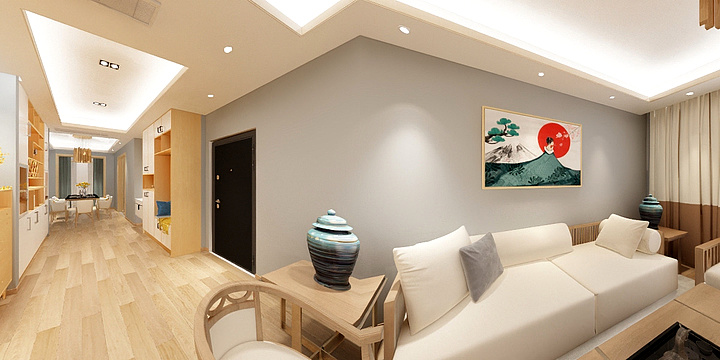 梅海鹏-天嘉园-现代日式风格-装修设计方案