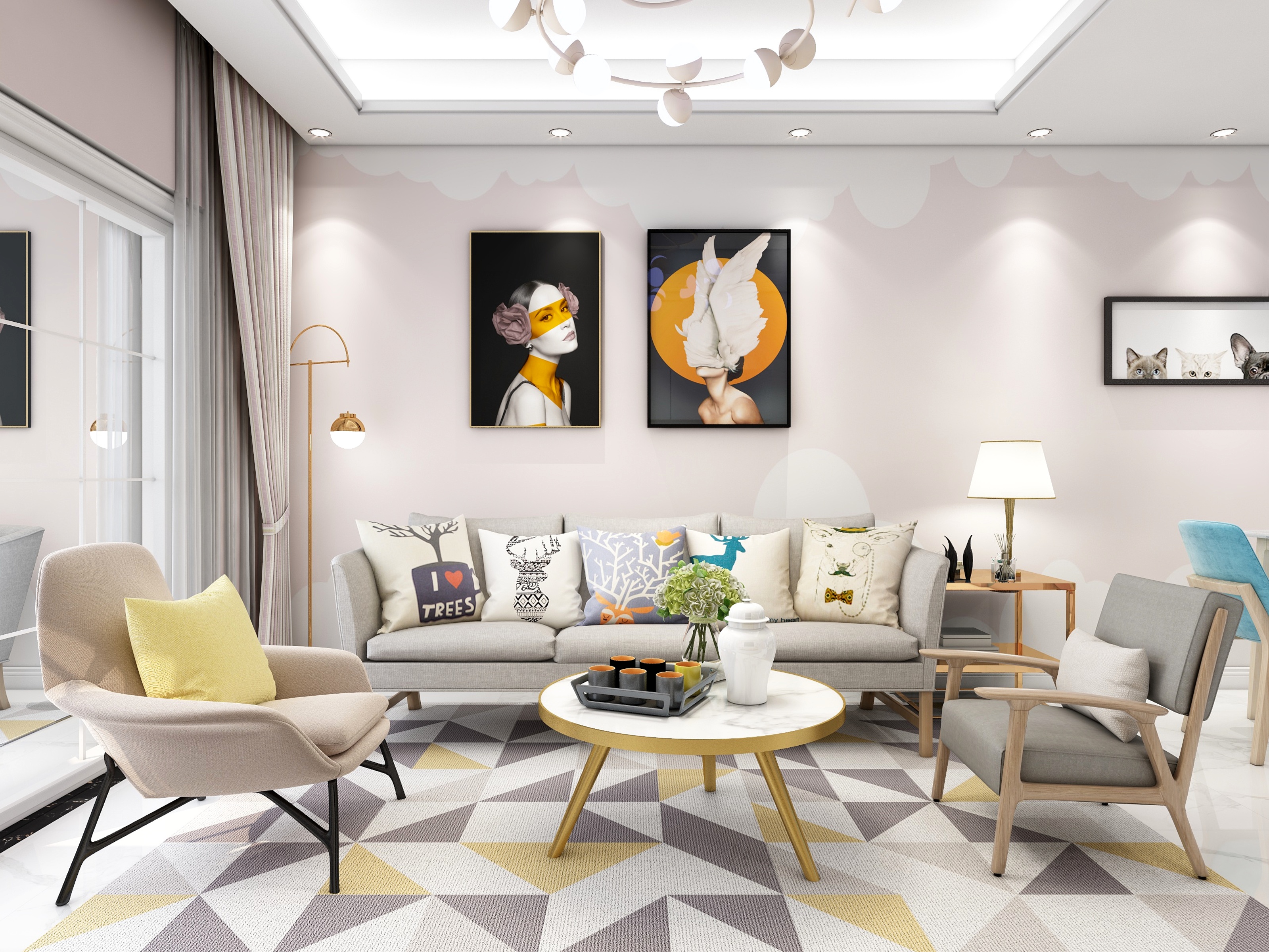 浩缘设计-BHY德信海德公园83.00㎡A2’3室2厅1卫1厨-装修设计方案