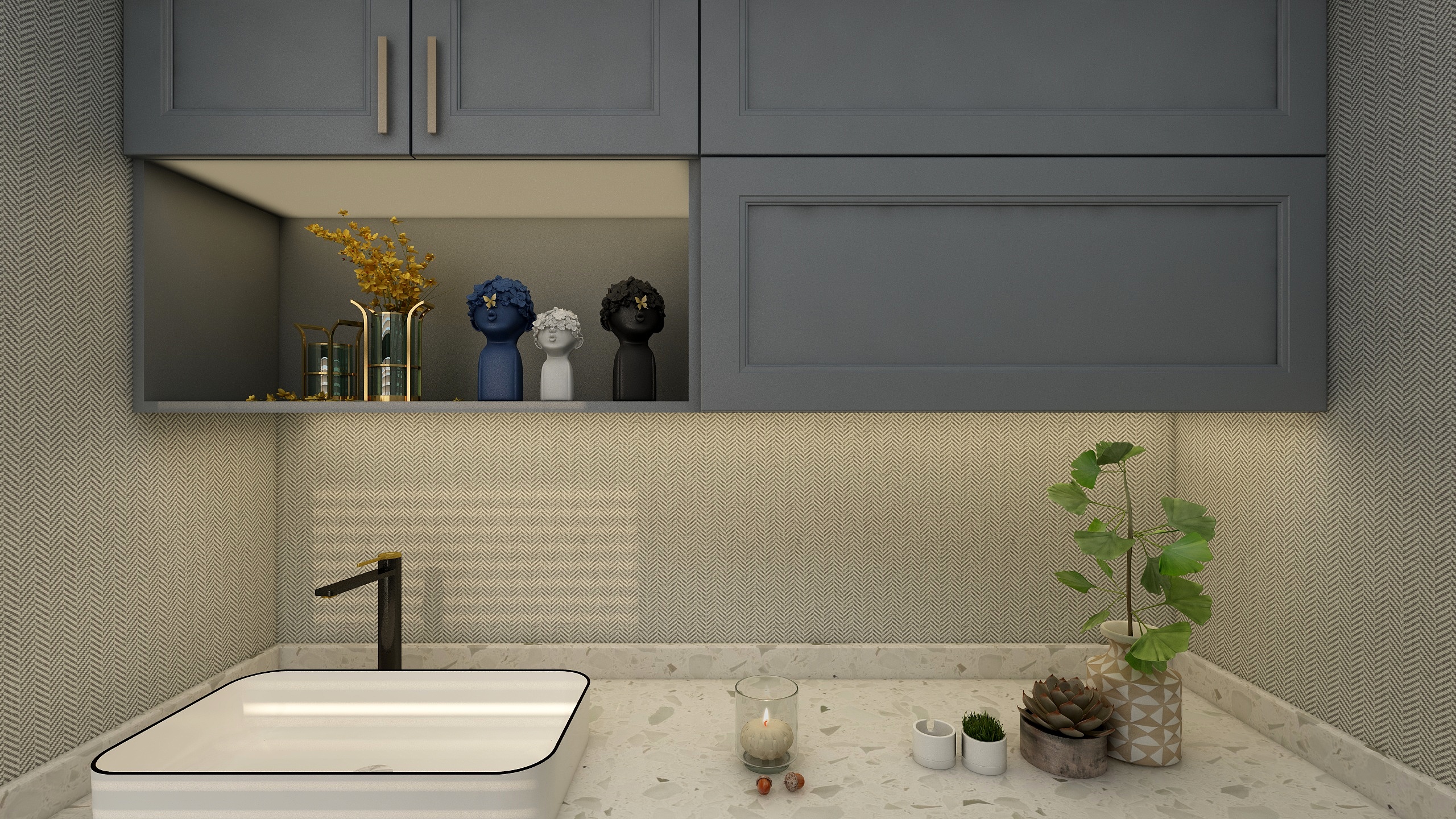 刘月-《别墅》现代轻奢装修效果图