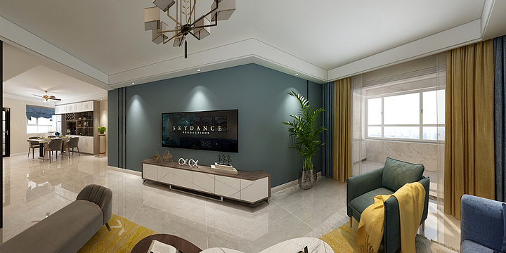 绍绍设计-花半里高层130平-装修设计方案