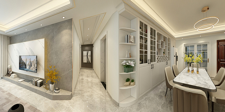 余热一柠檬设计-潇湘蓝岸4-1702-装修设计方案