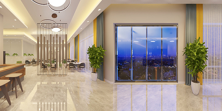 张家口建工-餐厅一层-装修设计方案