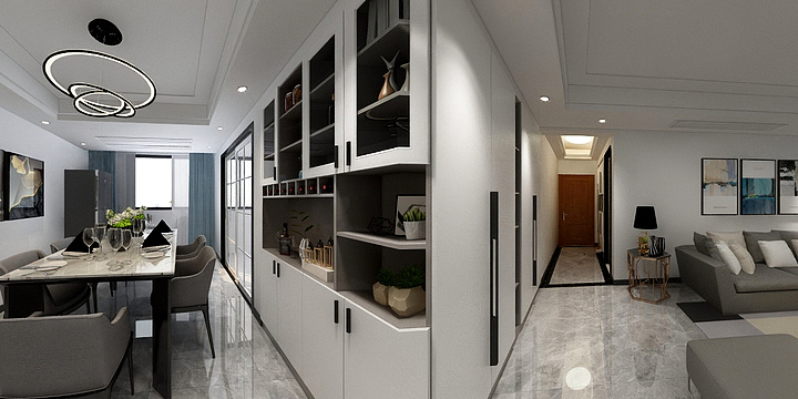 付楚康-东方名居现代风格效果图-装修设计方案