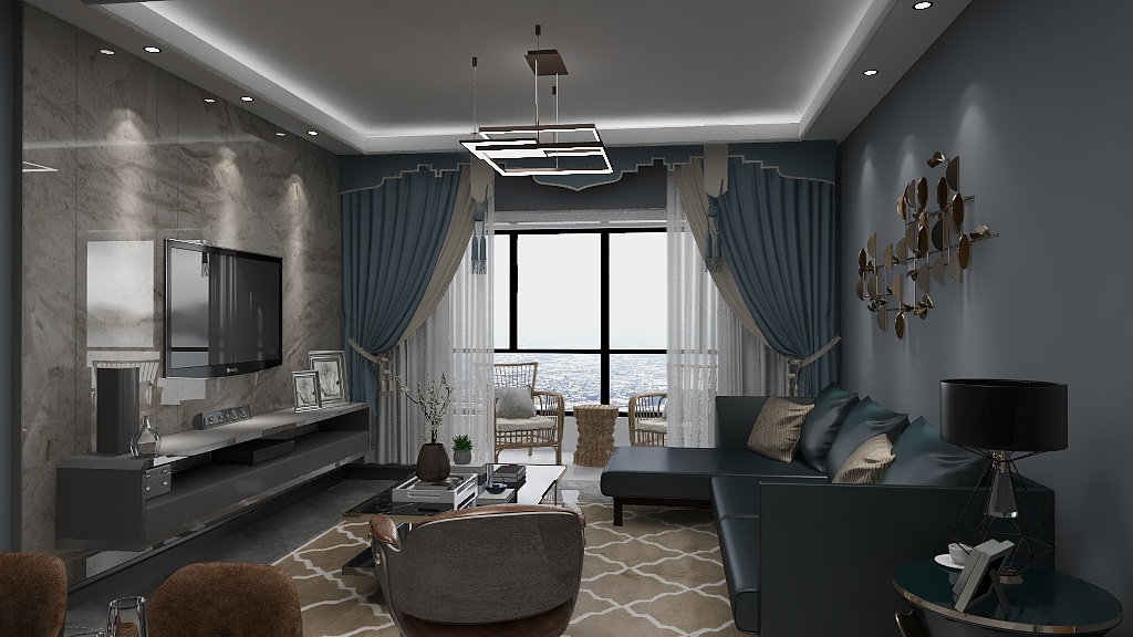 边缘000-殷实小区120黑白灰-装修设计方案