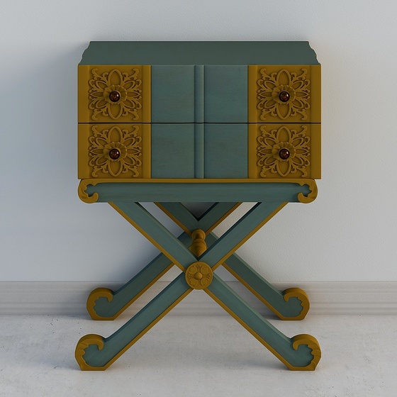 Minimalist New Chinese Art Deco Sideboards,Sideboards,Green+Earth color