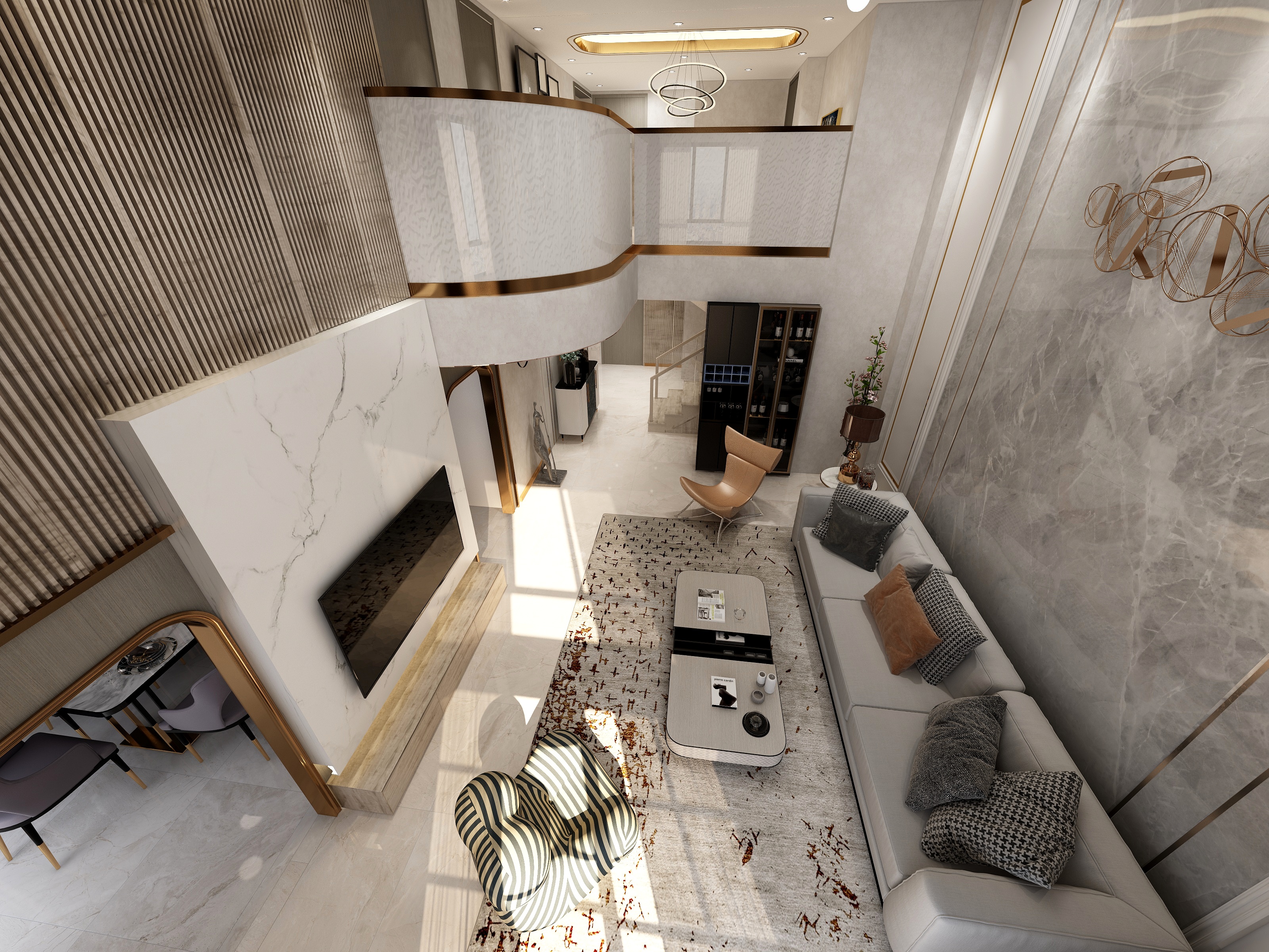 境庭山设计-宝隆御邸-客餐厅-装修设计方案