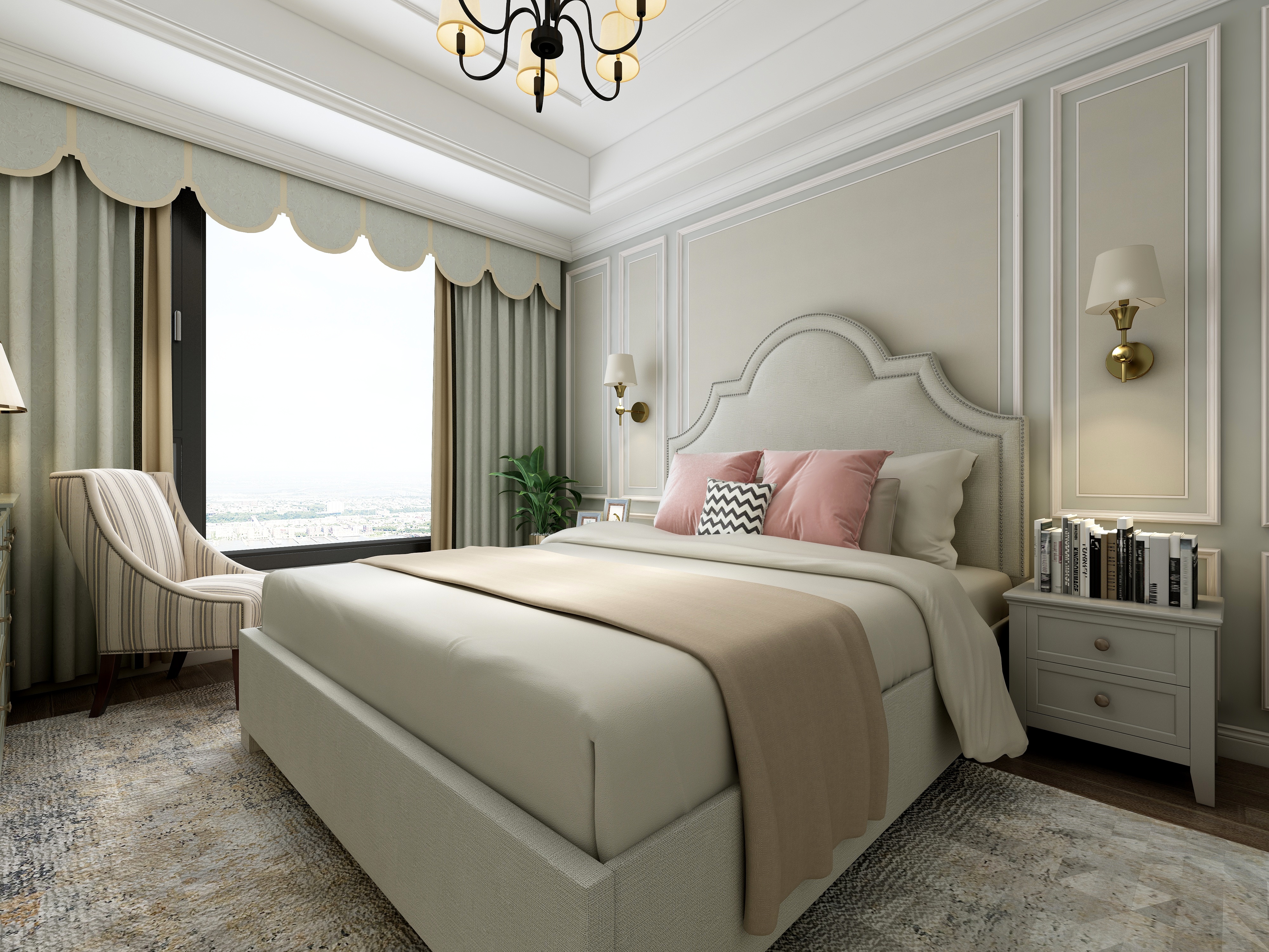 朱晨希-【简美】一层主卧装修效果图第3张