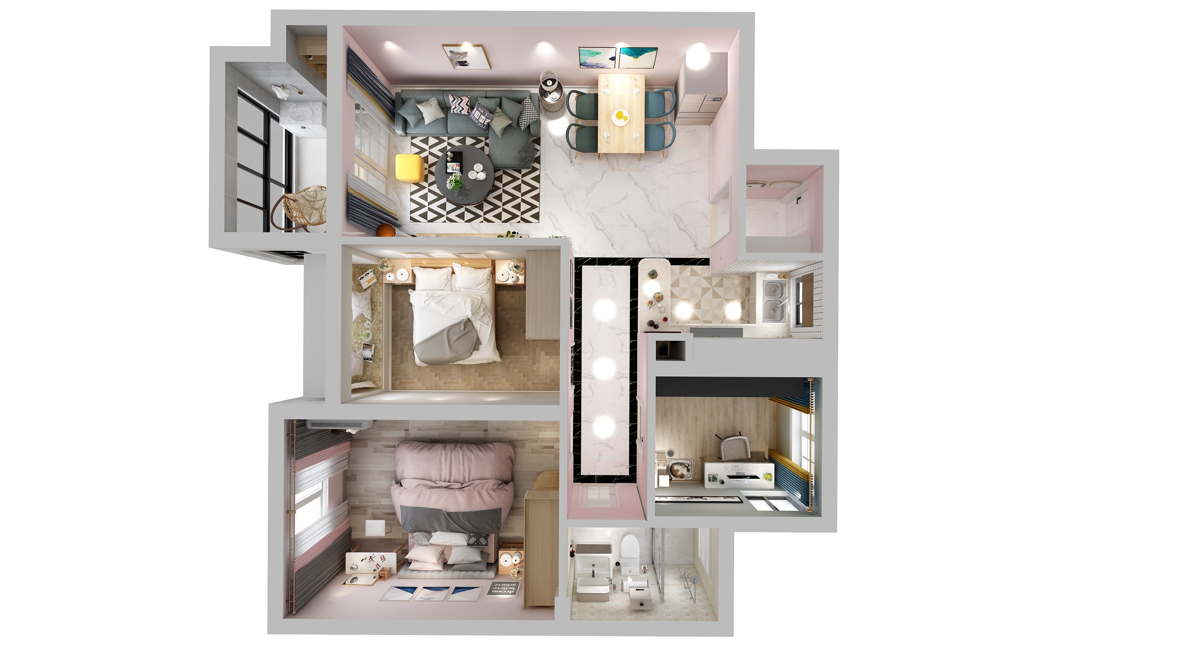 双乐设计工作室-德信海德公园-装修设计方案