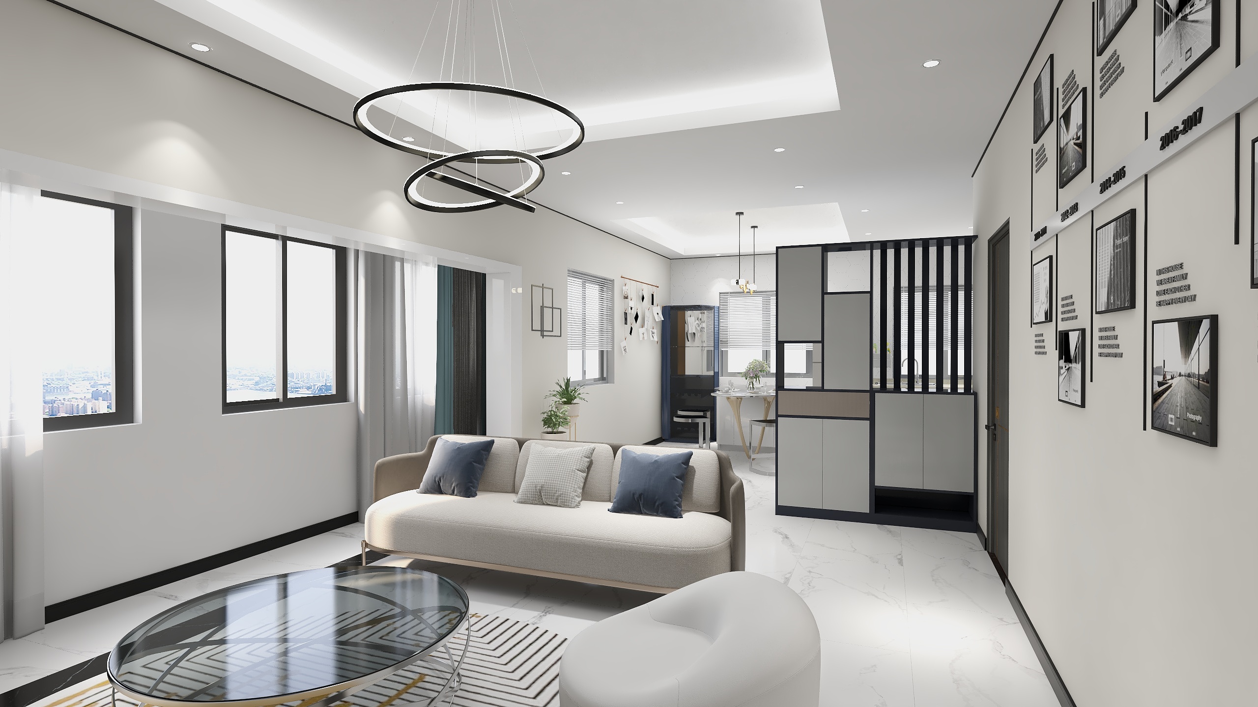 睦空间-瑞和园89.50㎡B户型3室2厅1卫-装修设计方案