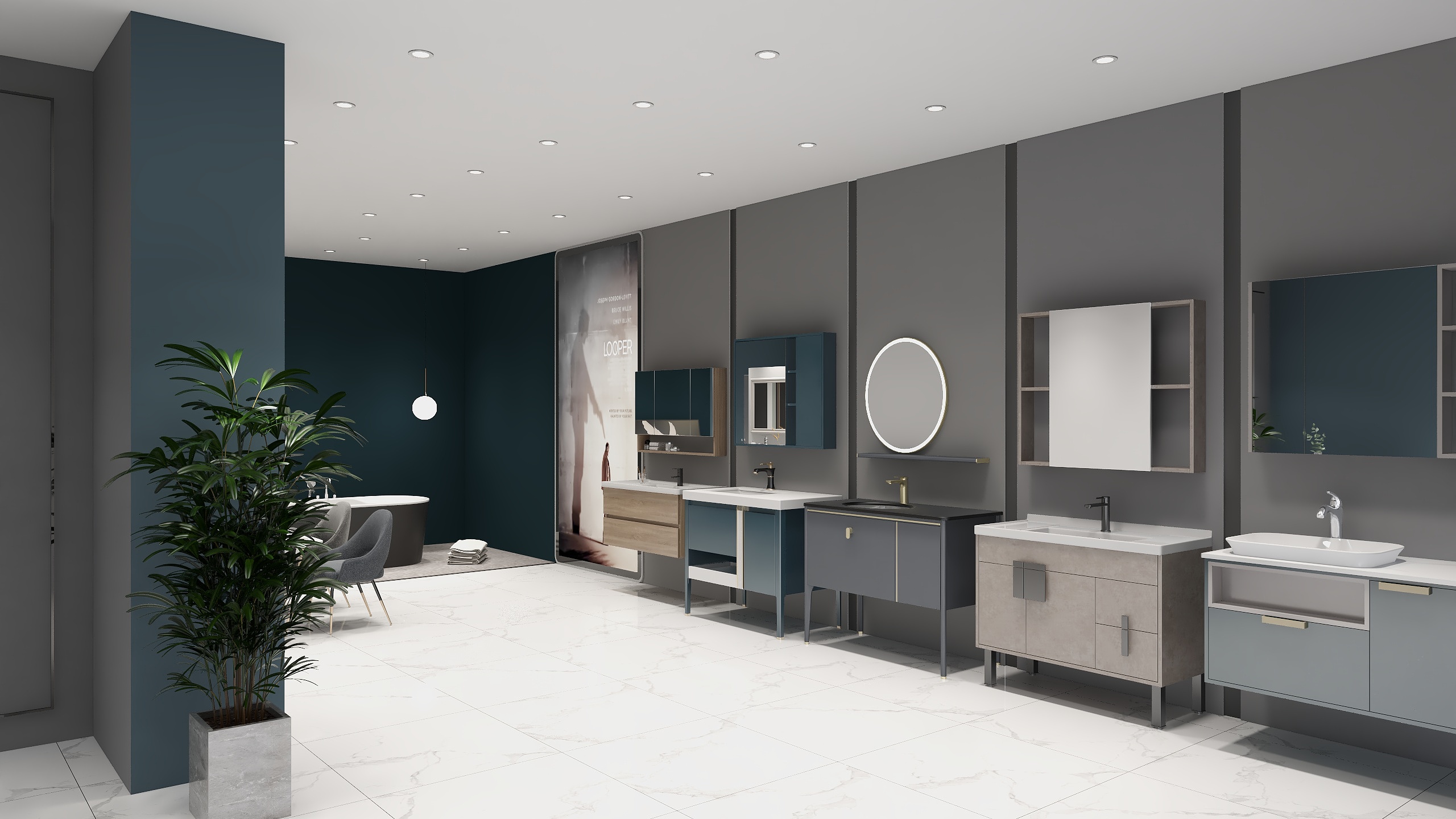 36度设计工作室-卫浴店铺设计装修效果图