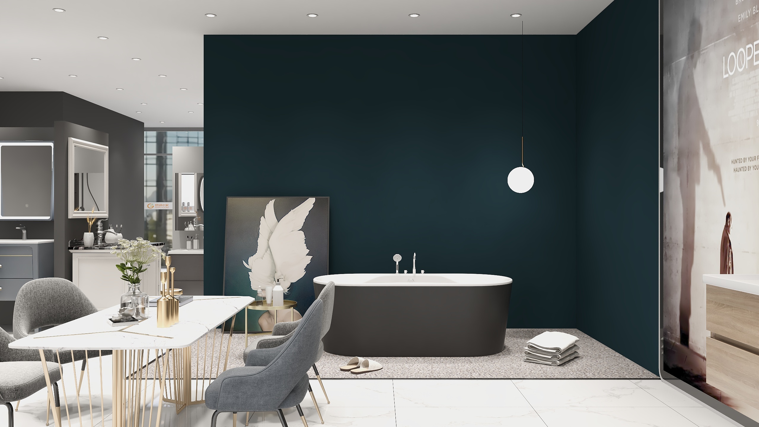 36度设计工作室-卫浴店铺设计-装修设计方案