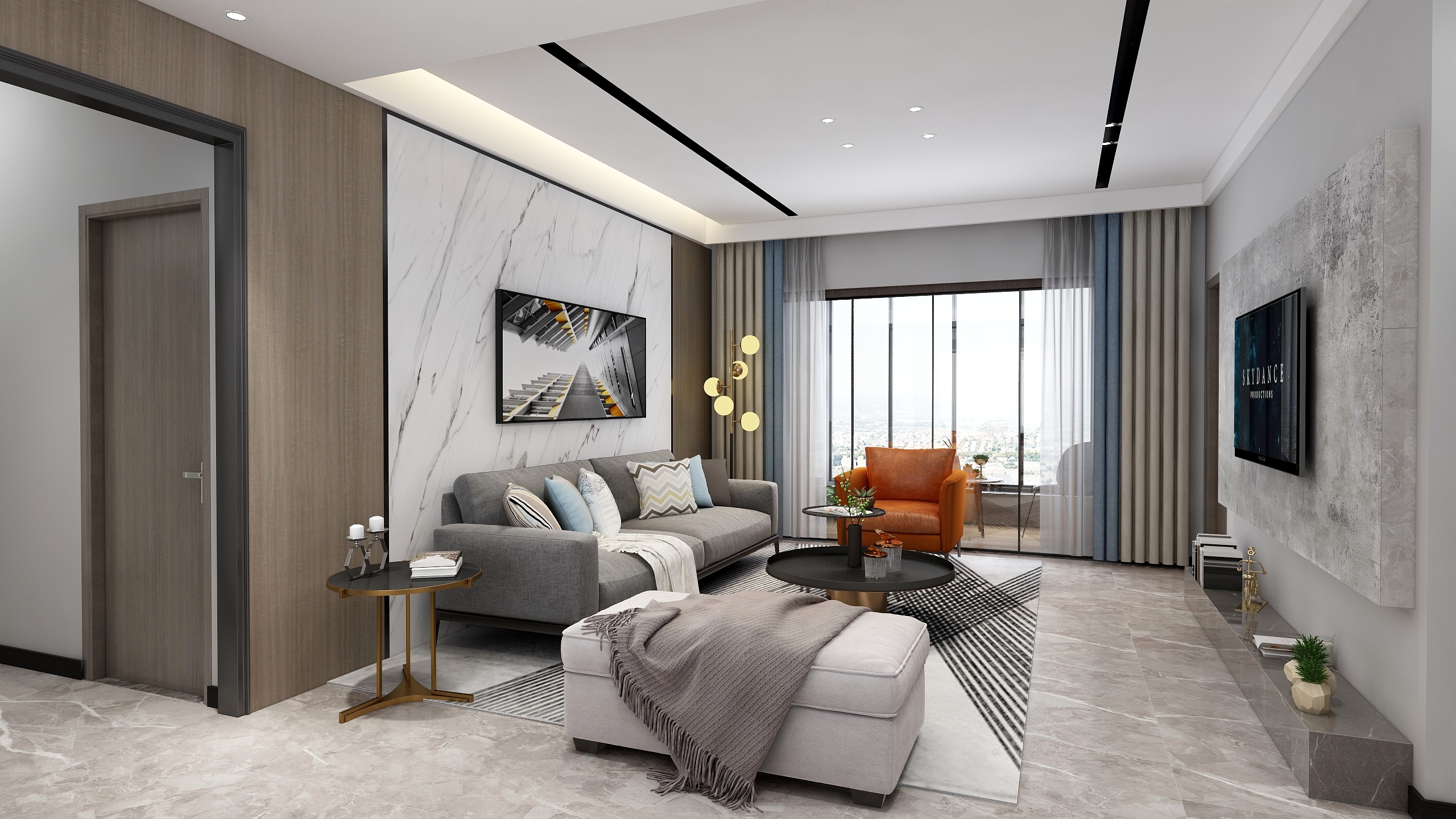 PK空间設記-简约黑白灰-装修设计方案