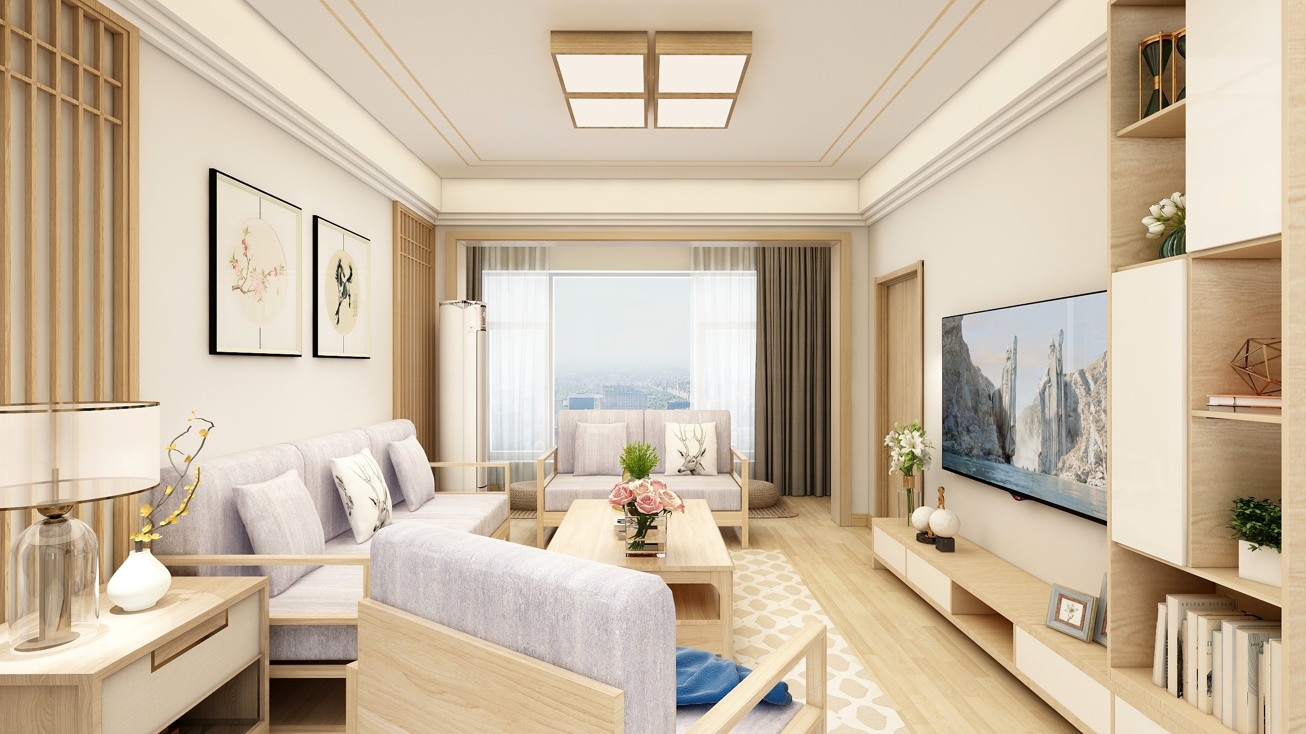 卓扬装饰-鲁能120平上跃（88跃）原木风1层-装修设计方案