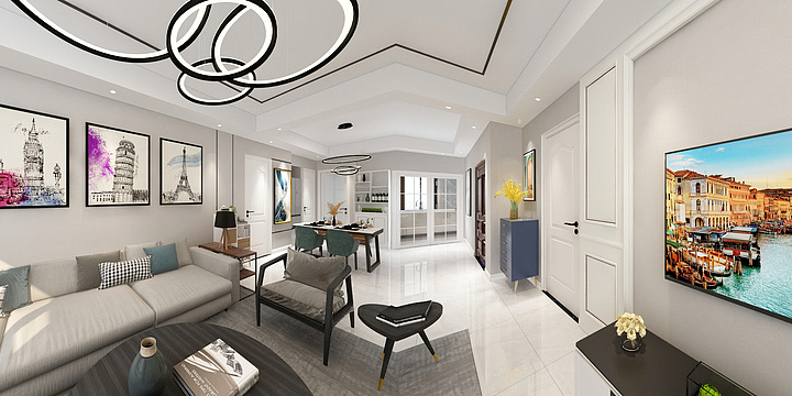 湖州青云装饰设计-108平方-装修设计方案